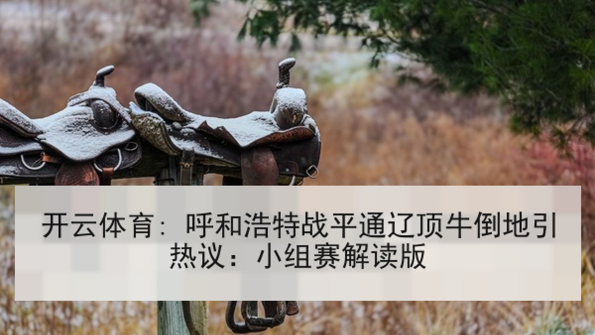 开云体育: 呼和浩特战平通辽顶牛倒地引热议：小组赛解读版